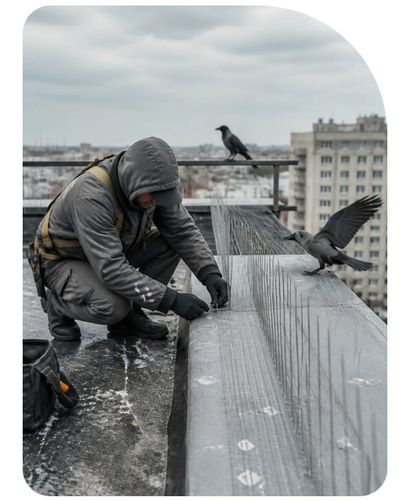 Защита от ворон под ключ в Нальчике по цене от 5182 р. | Сенат-Нль